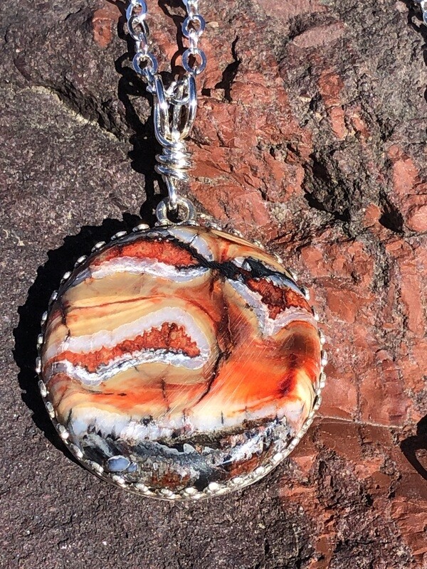 Alaskan Exotic Woolly Mammoth Tooth &amp; Sterling silver “Ice Age” Necklace!