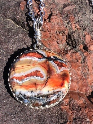 Alaskan Exotic Woolly Mammoth Tooth &amp; Sterling silver “Ice Age” Necklace!