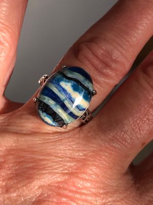 Siberian Woolly Mammoth Tooth sterling silver “Ice Age” Ring