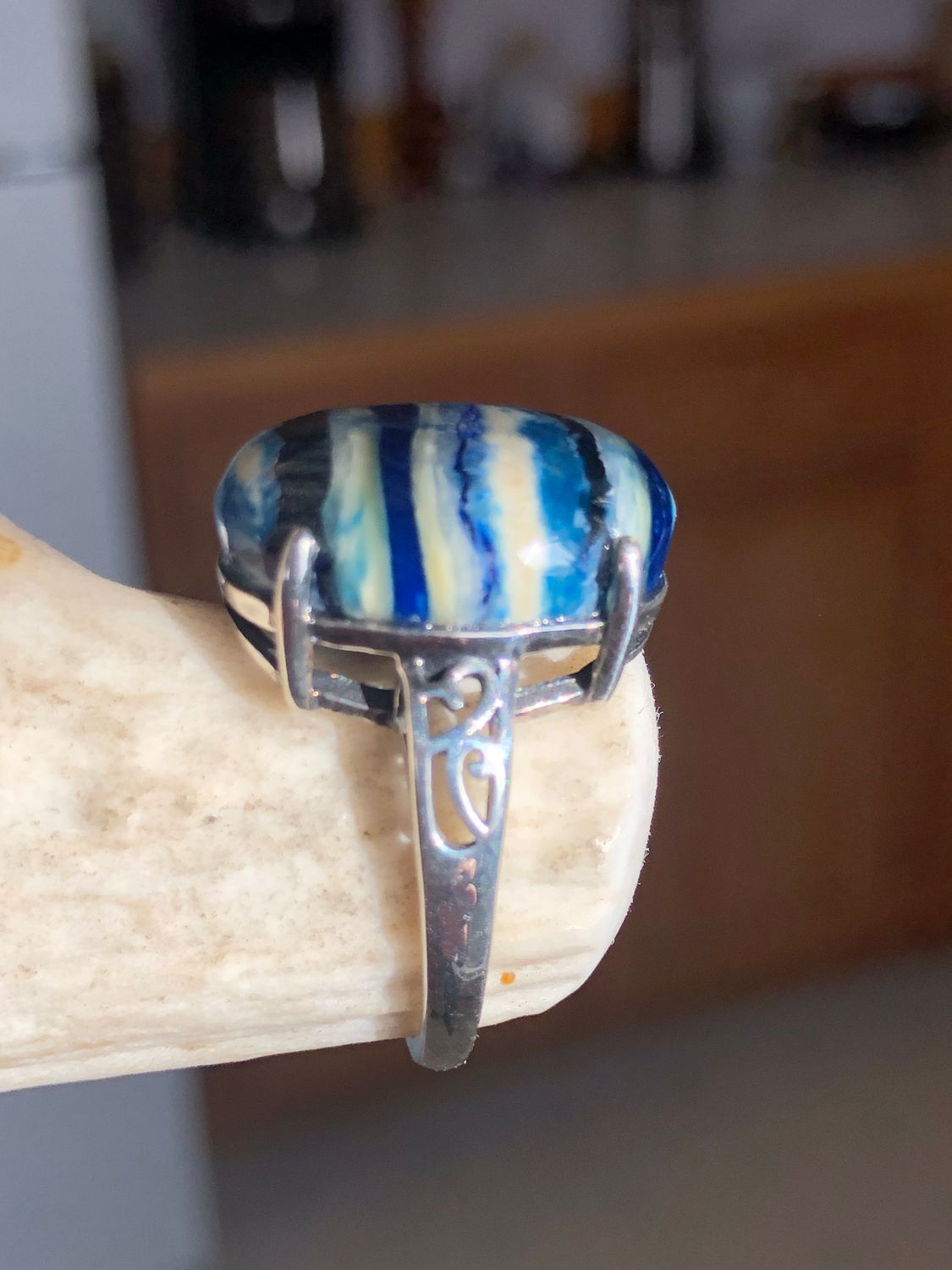 Siberian Woolly Mammoth Tooth sterling silver “Ice Age” Ring