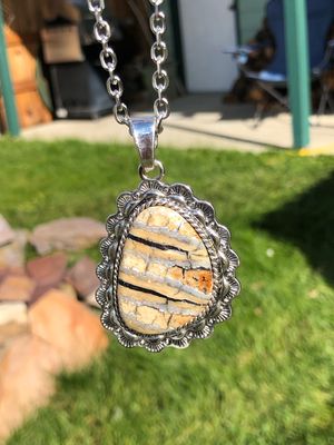 Alaskan Prehistoric Woolly Mammoth Tooth Stainless Steel “Ice Age” necklace!