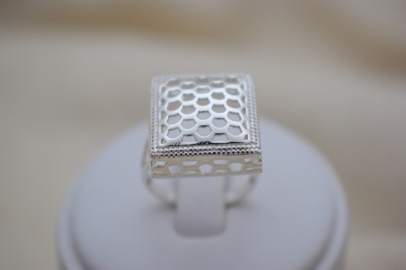 Anillo Tramado Cuadrado