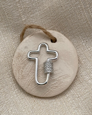 Cruces de Plata Y Zirconias 