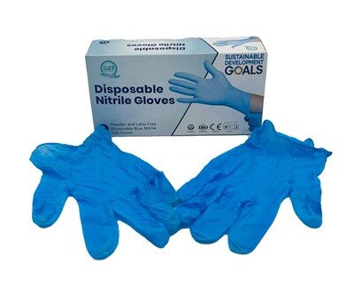 Blue Nitrile disposable Gloves