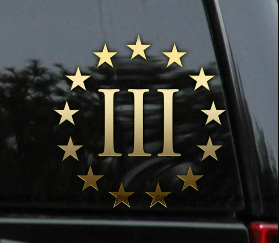 Three Percenter Decal – 3 Percenter Decal – Three Percenter Sticker – 1776 3percenters.org