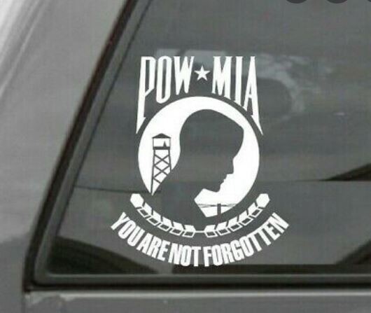 POW MIA Prisoner of War Missing in Action - VINYL DECAL