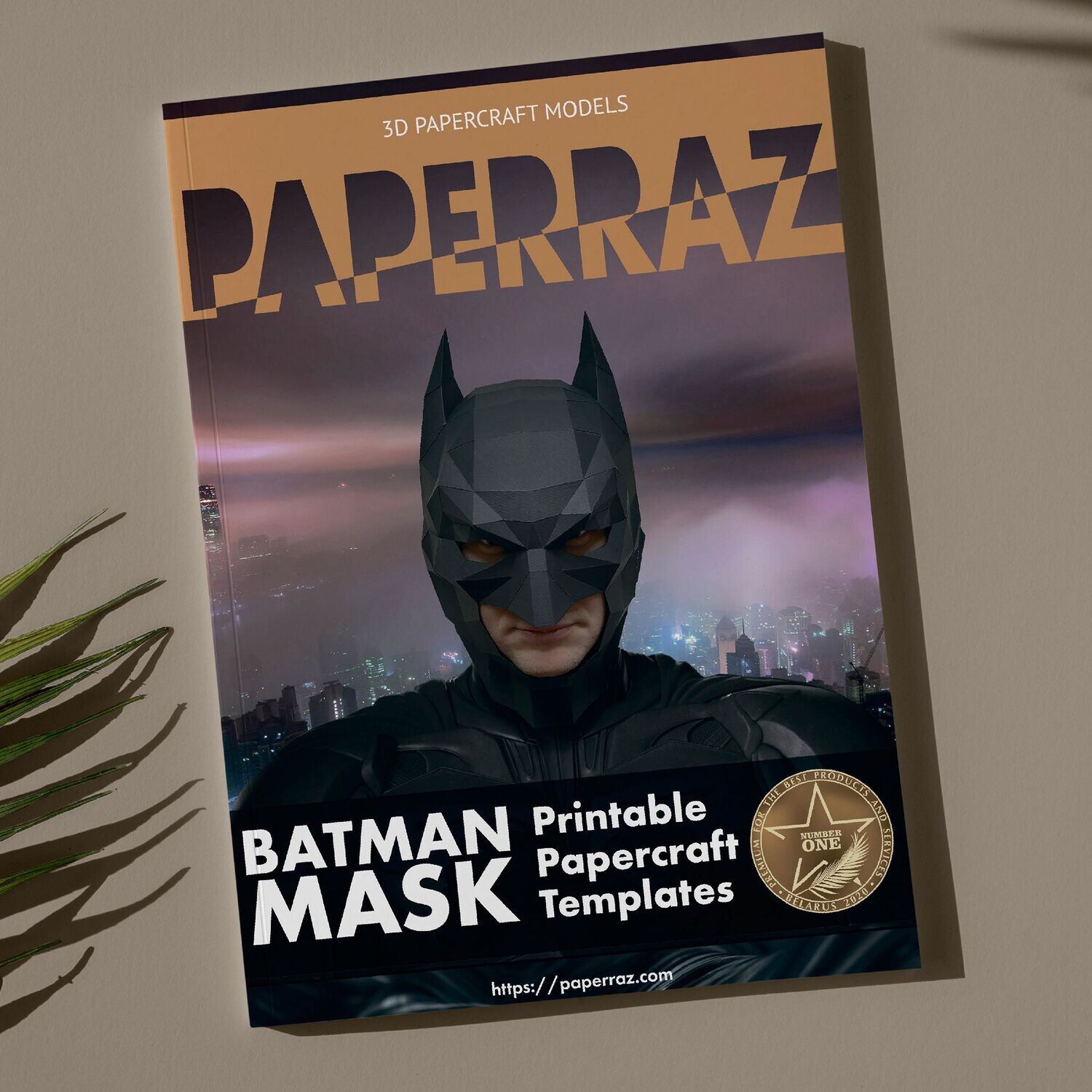 BATMAN MASK - papercraft pdf printable template - SHOP - PAPERRAZ