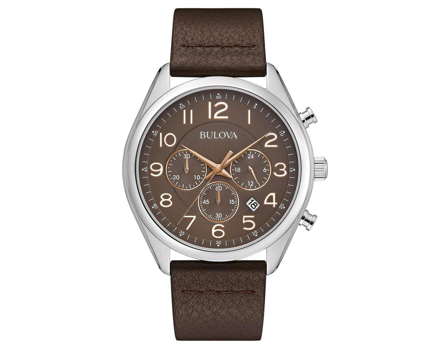 Bulova Brown Leather
