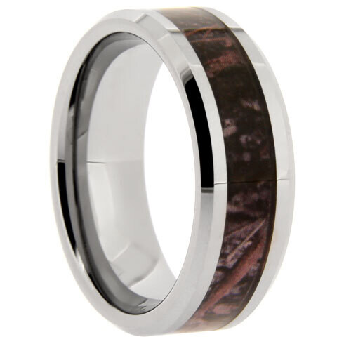 Gray Tungsten Camo Inlay Band