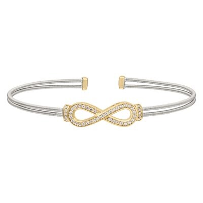 Bella Cavo Two Tone Infinity Cable Cuff Bracelet
