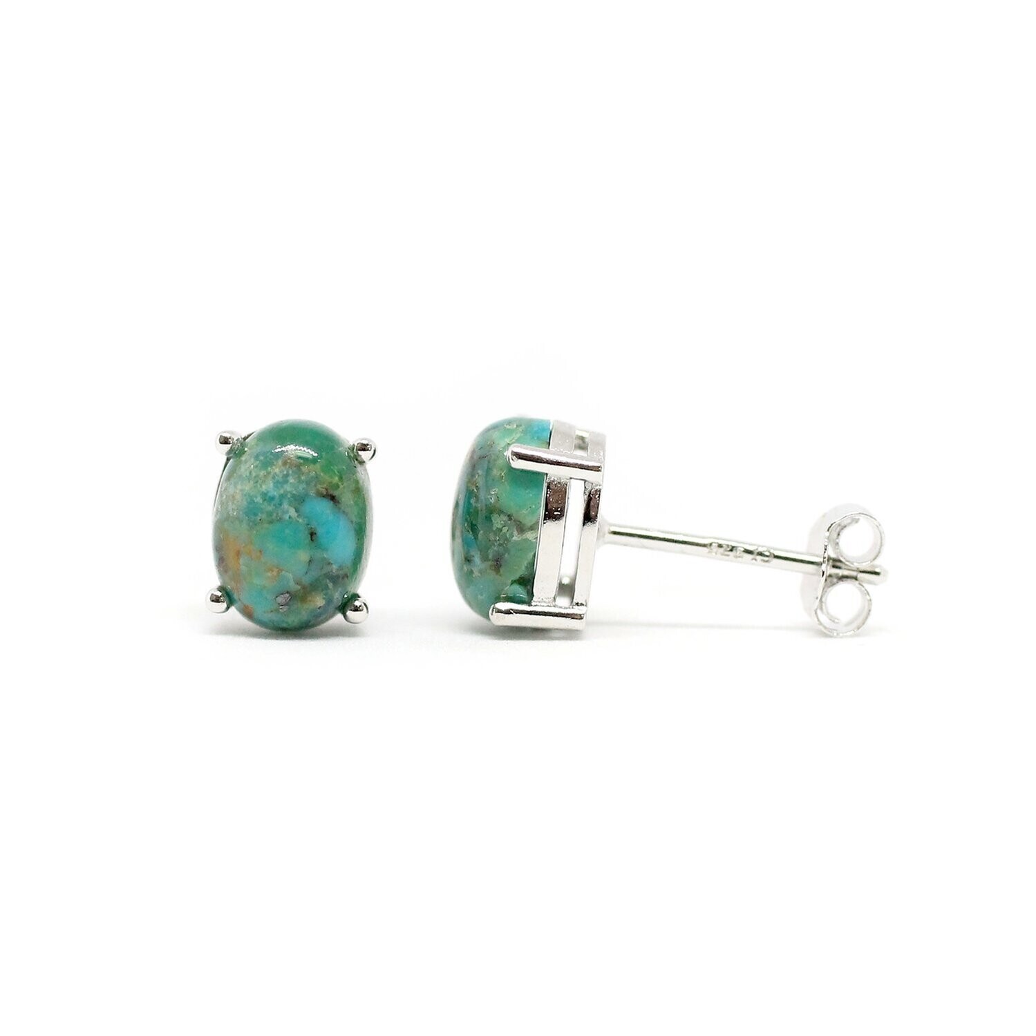 Sterling Silver Turquoise Stud Earrings​