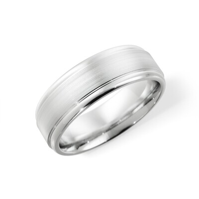 Silver Brushed Center Band
