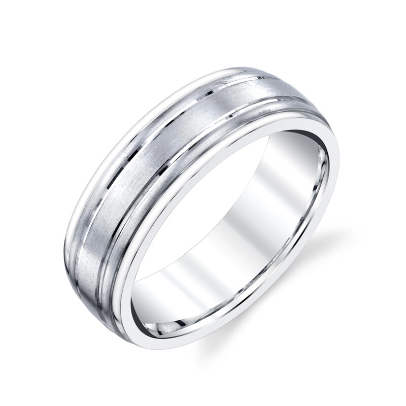 Silver Grooved Band