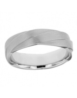 Silver Brushed Twist Band