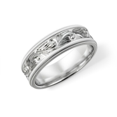 Silver Floral Band