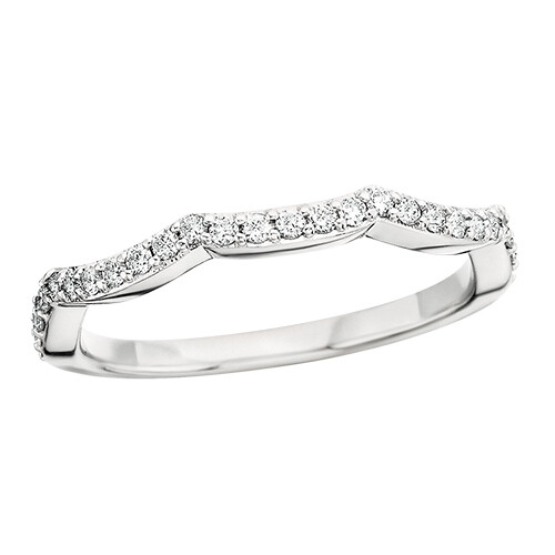 14KT White Gold Diamond Matching Band