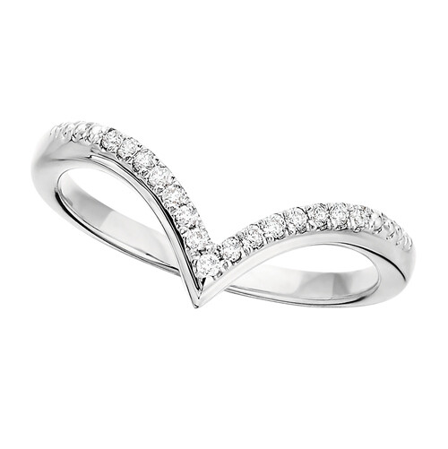 Diamond Wishbone Ring | Handmade Diamond Ring | J&E
