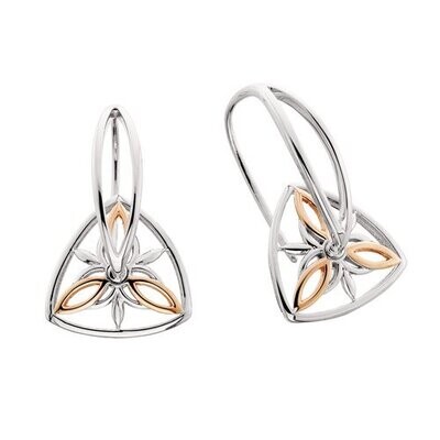 Silver and Rose Gold Plated Spinner Earrings