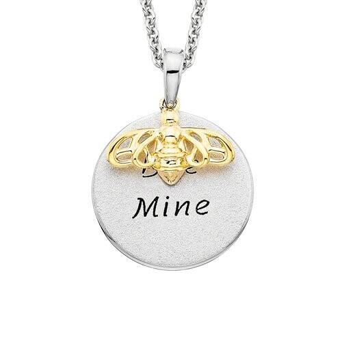 Silver Two Tone "Bee Mine" Necklace