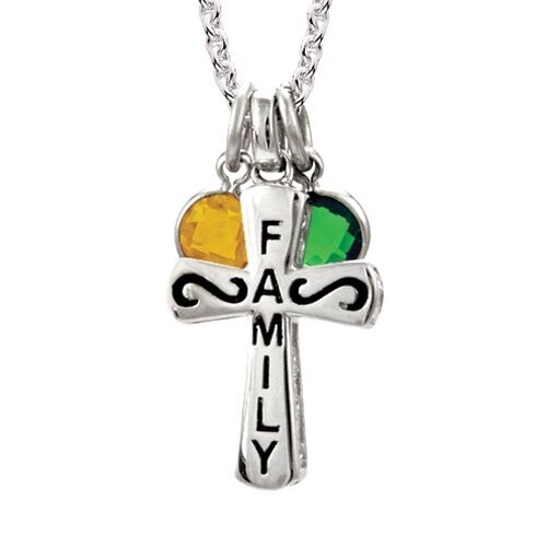 Silver "Family" Cross