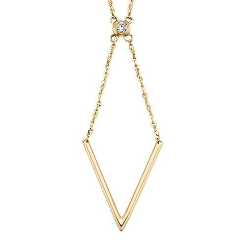 Macy's Diamond Chevron Statement Necklace (1/3 ct. t.w.) in 14k White Gold  - Macy's
