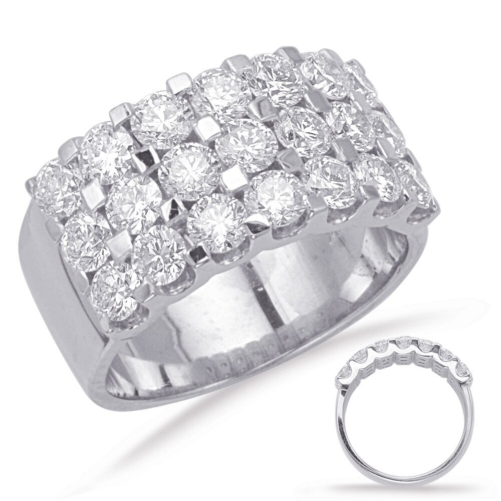 14KT White Gold Twenty-One Diamond Band