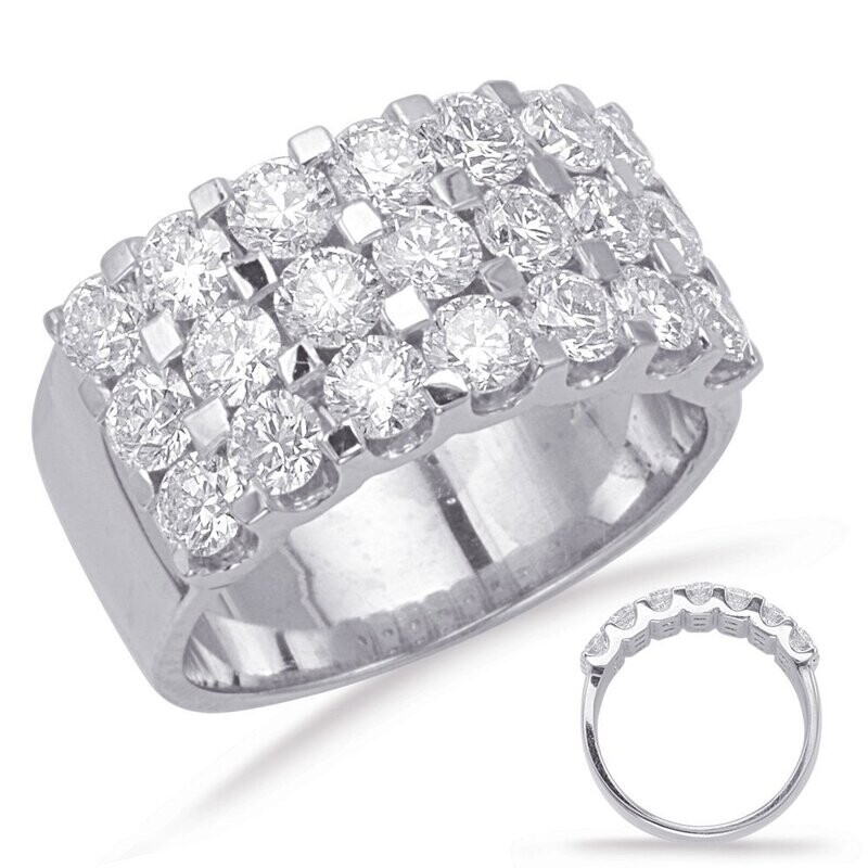 14KT White Gold Twenty-One Diamond Band