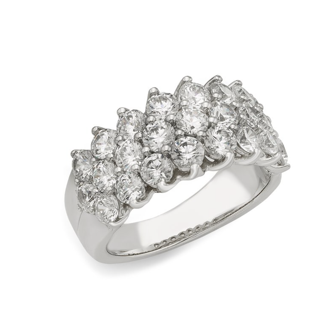 14KT White Gold Twenty-Five Diamond Anniversary Band