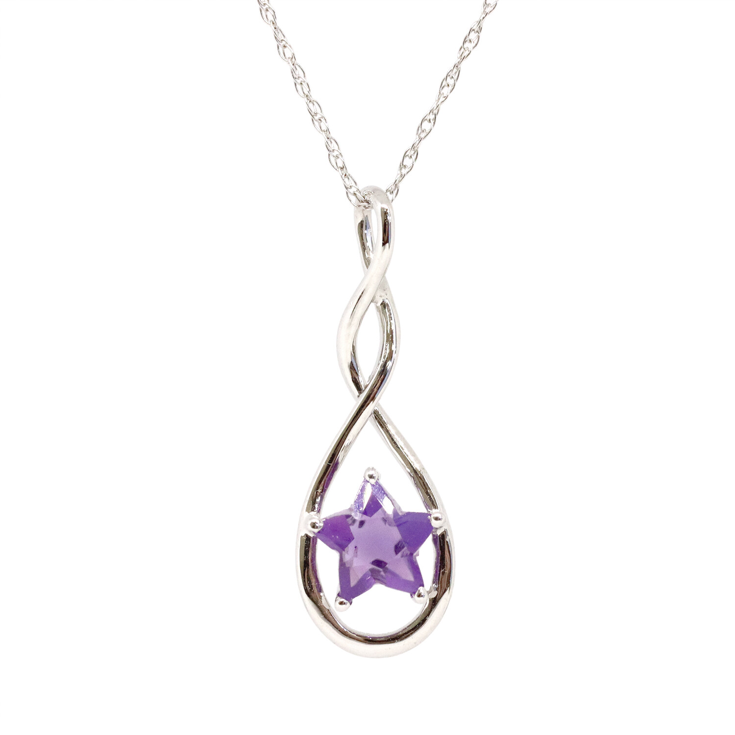 Gabriel 14K White Gold Lusso Color Amethyst Necklace NK4944W45AM | S.  Silverberg Finer Jewelers