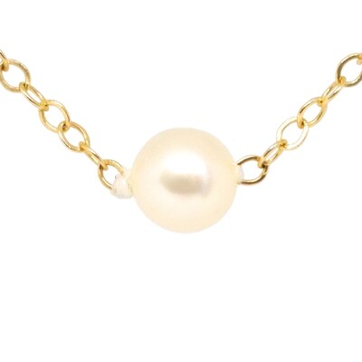 14KT Yellow Gold Pearl Necklace