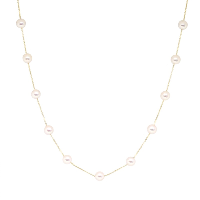 14KT Yellow Gold Akoya Pearl By The Inch Necklace