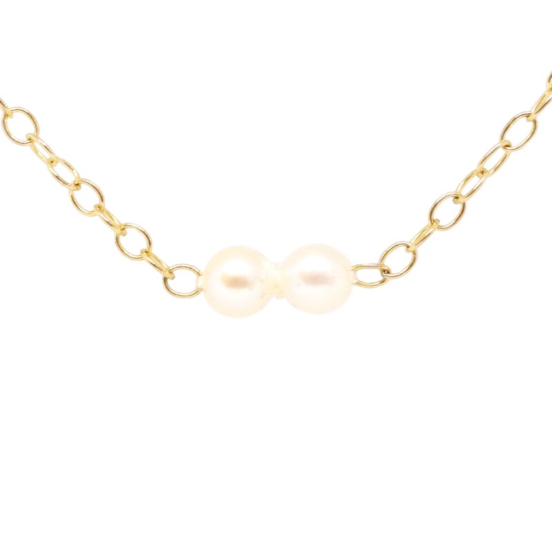Yellow Gold-Plated Dual Add-a-Pearl Necklace