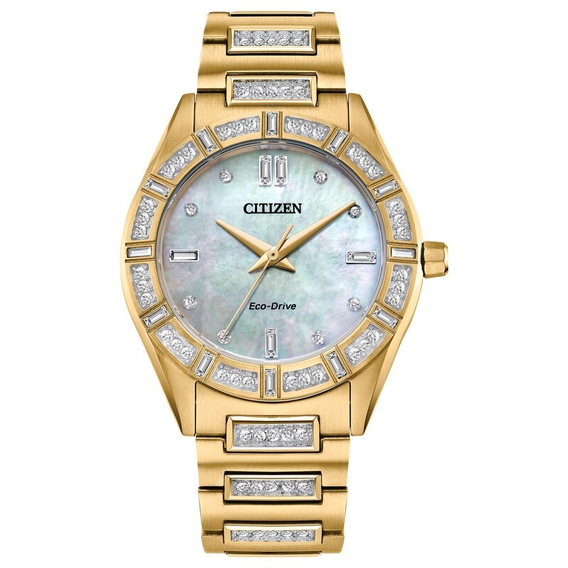 Citizen Gold Tone Silhouette Crystal Watch