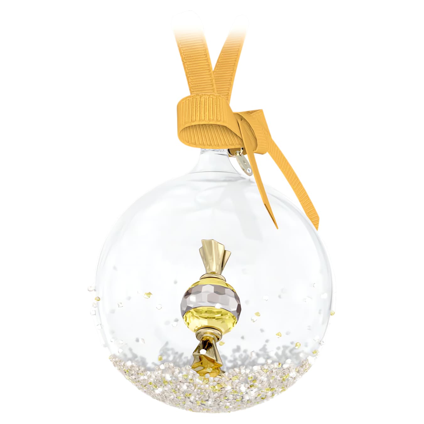 Swarovski Holiday Cheers Yellow Dulcis Ball Ornament 2024