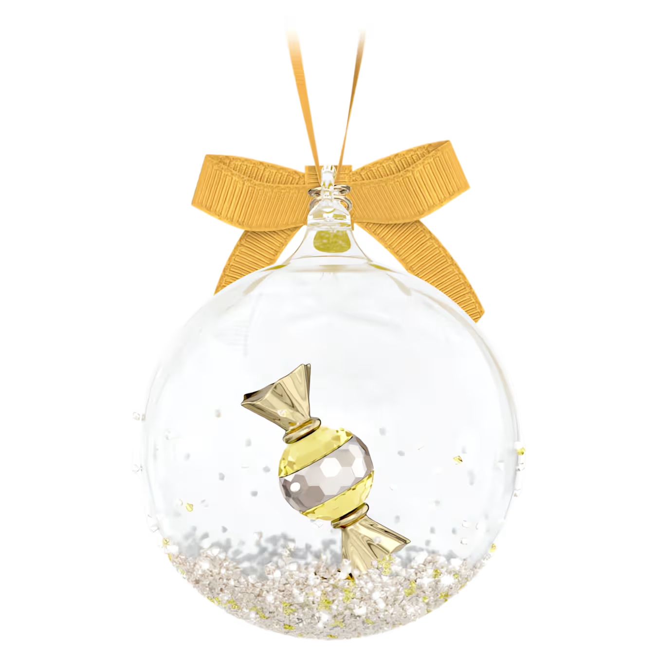 Swarovski Holiday Cheers Yellow Dulcis Ball Ornament 2024