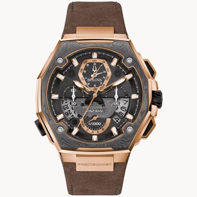 Bulova Series X SE Black Dial Brown Leather Watch