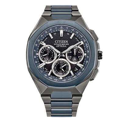 Citizen Attesa Black and Blue Dial Watch