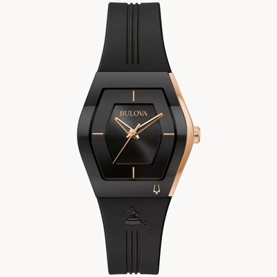 Bulova Latin Grammys Black Strap and Dial Gemini Watch