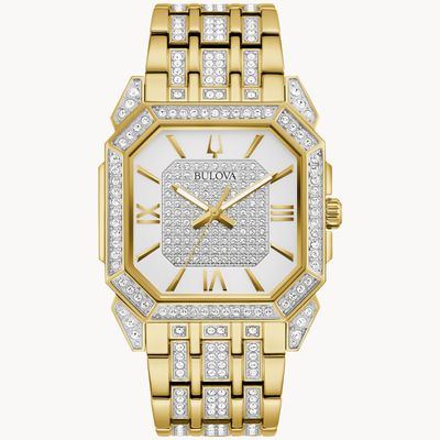 Bulova Gold Tone Crystal Octava Watch