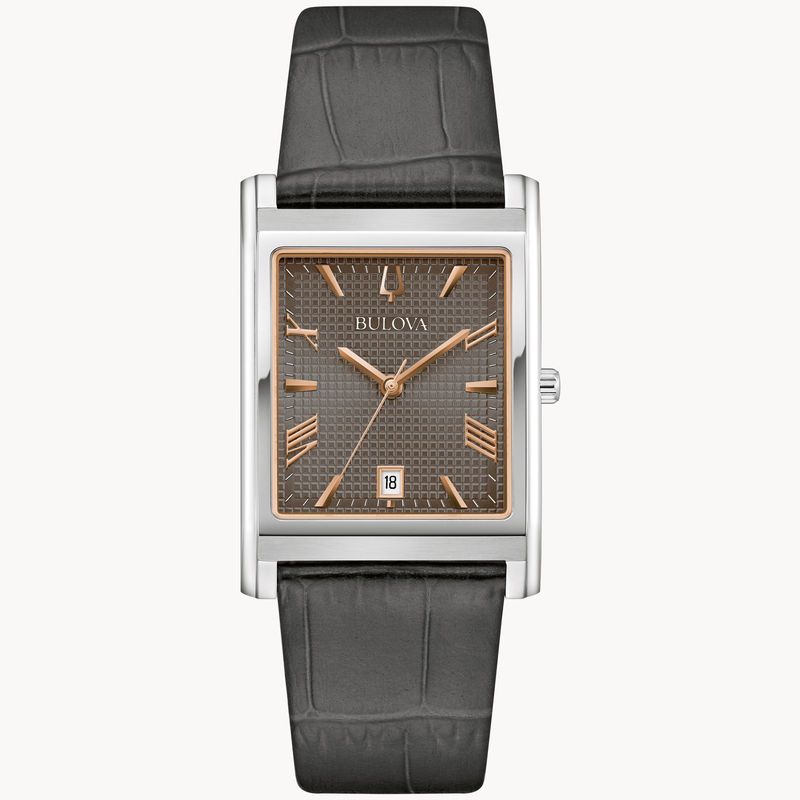 Bulova Square Taupe Dial Sutton Classic Watch