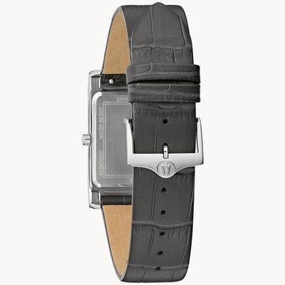 Crystal Square Dial Watch with Taupe Leather Strap Rectangular Strap Watch | Anne Klein main image 4