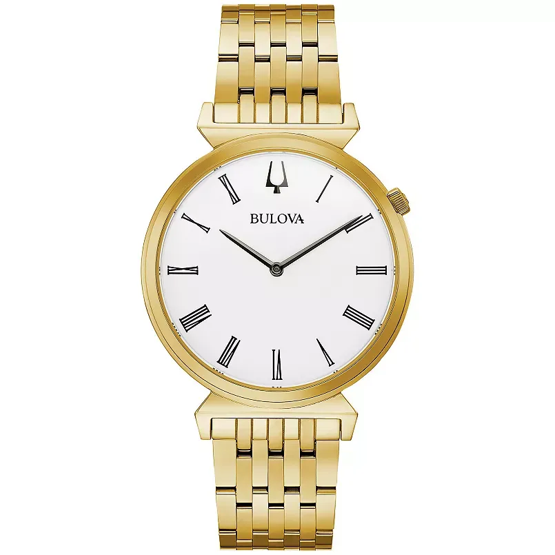 Bulova Gold Tone White Dial Regatta Watch