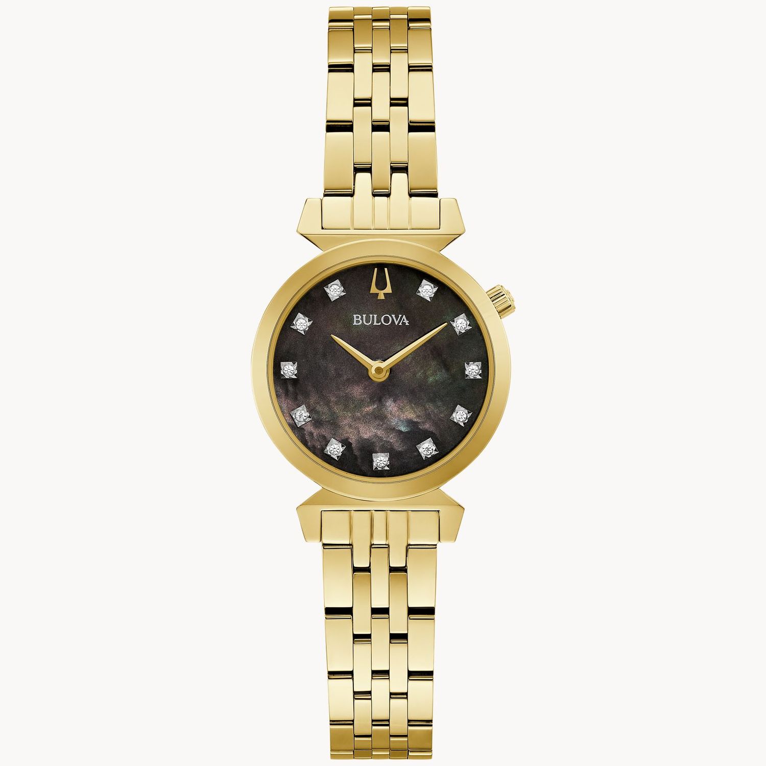 Bulova Gold Tone Dark Mother-of-Pearl Dial Regatta Watch
