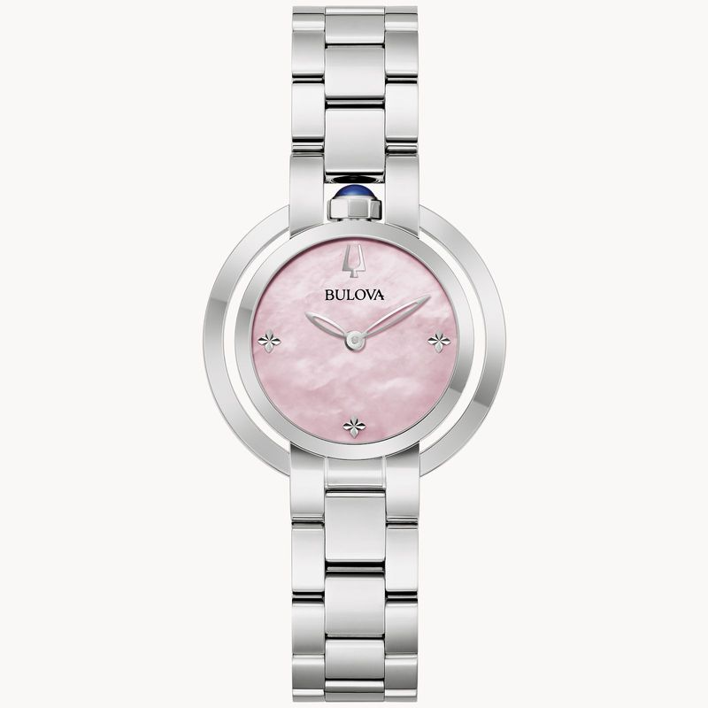 Bulova Pale Pink Round Dial Rubaiyat Watch