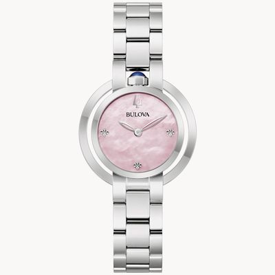Bulova Pale Pink Round Dial Rubaiyat Watch