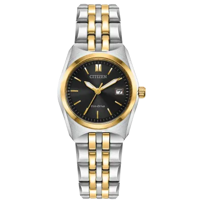 Citizen TwoTone Black Dial Corso Watch Citizen TwoTone Black Dial Corso Watch