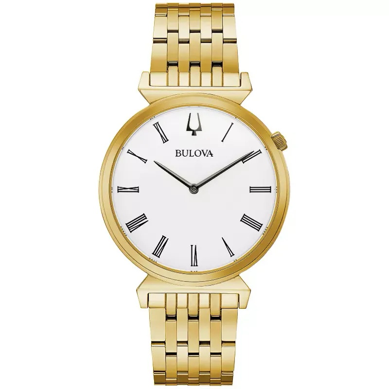 Bulova Gold Tone White Dial Regatta Watch