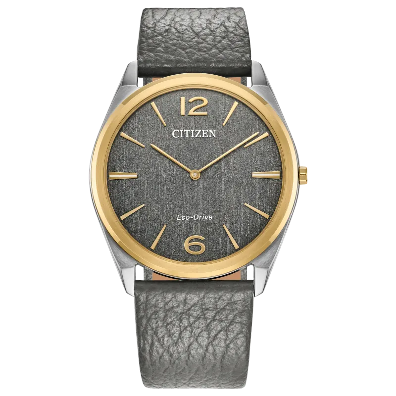 Citizen Gray Leather Strap and Dial Suratto Watch