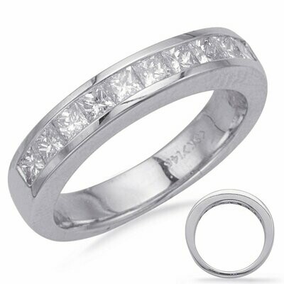 14KT White Gold .9CTW Princess Diamond Channel Band 14KT White Gold .9CTW Princess Diamond Channel Band