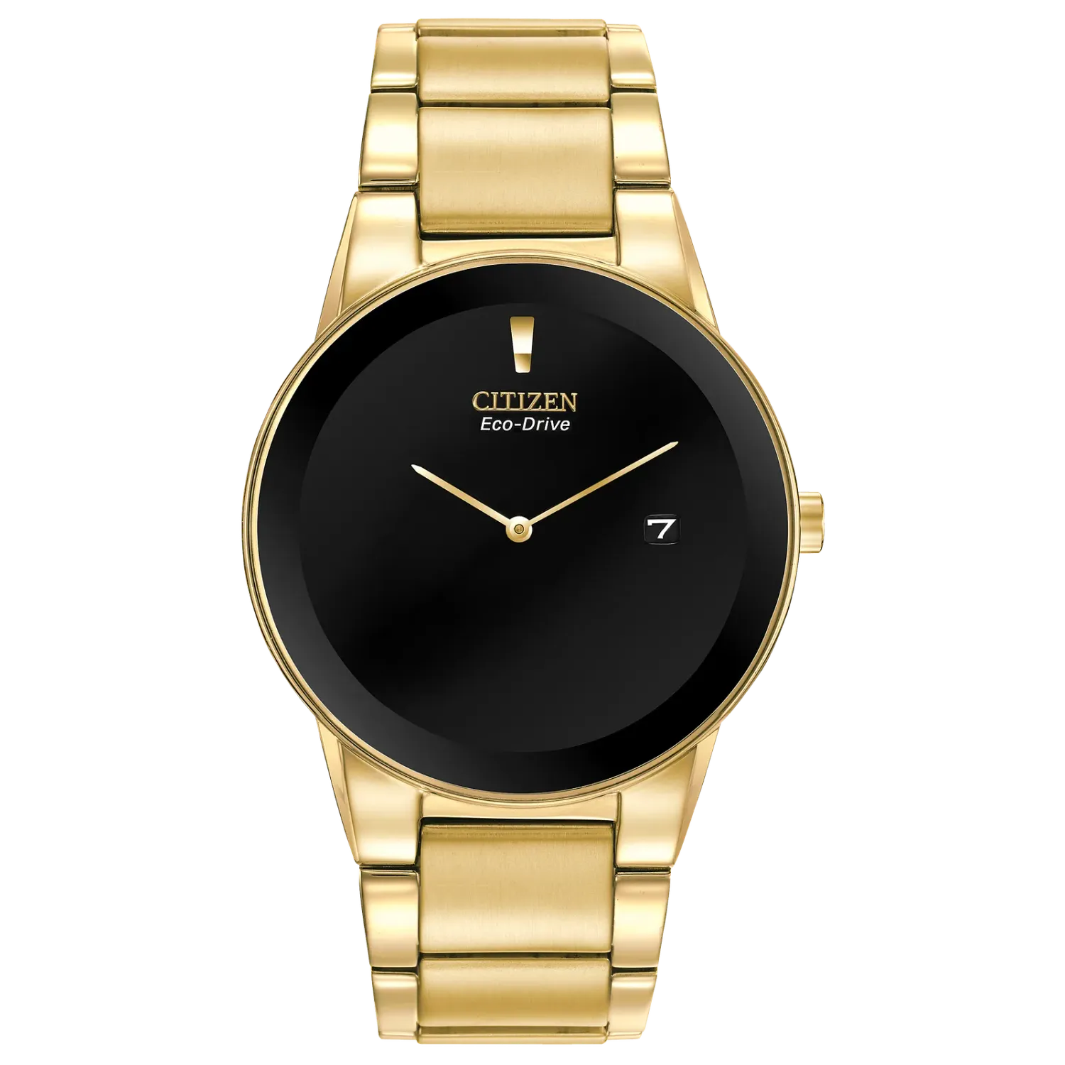 Citizen Yellow Gold Tone Black Dial Axiom Watch Citizen Yellow Gold Tone Black Dial Axiom Watch